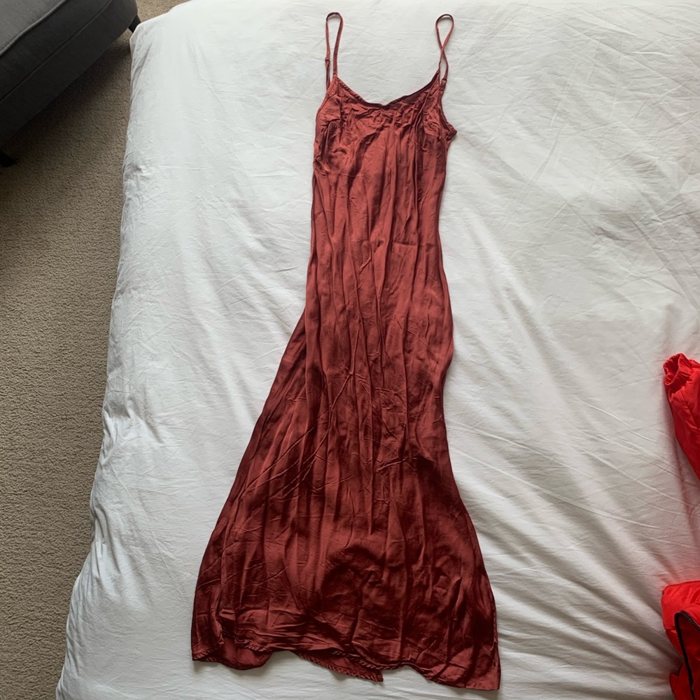 Urban Outfitters Rose Maxi Slip Dress